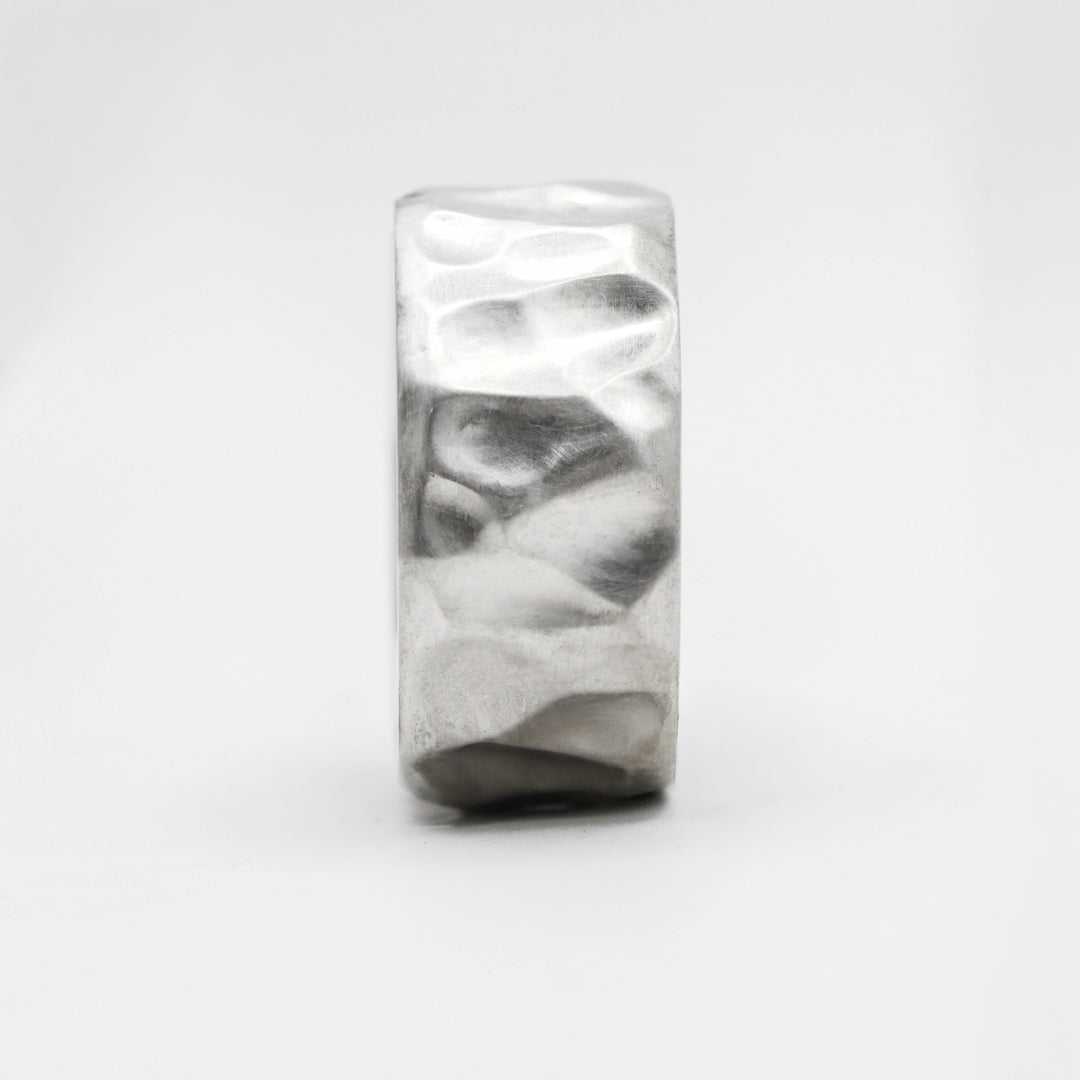 Silver Hammered Band - Brushed