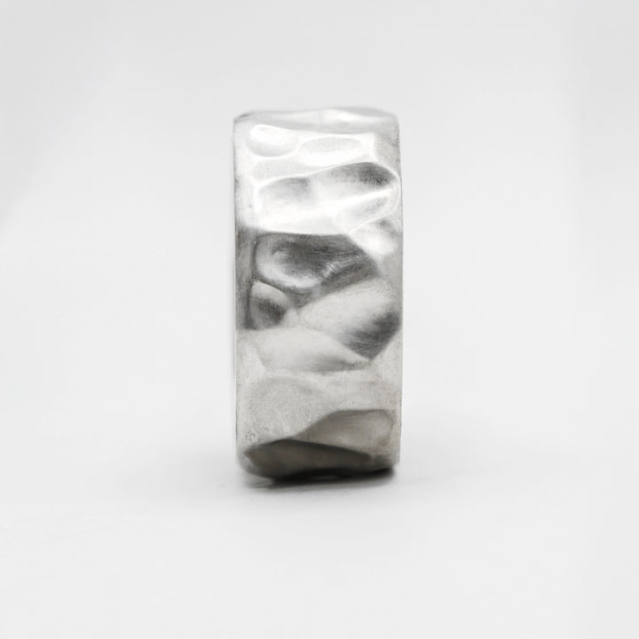 Silver Hammered Band - Brushed